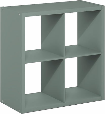 Furinno Cubicle Book Shelf, 4-Cube Bookshelf, Extra Thick Frame Reversible - Image 7