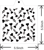 16 Pcs 5.5x5.5in Cookie Stencil Baking Stencils for Royal Icing Cookies, Airbrush Cookies; Sugar Cookie Stencils,Craft Painting Stencil, Stencil Genie Stencils (Heart), White
