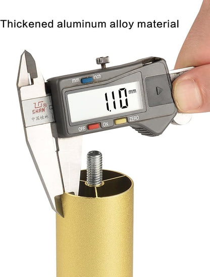 4 Pack 6 Inch Gold Metal Adjustable Furniture Risers Cylinder Legs Adjustable - Image 9
