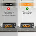 for Ninja Reusable Air Fryer Liners 12x12inch, Oven Liner for Bottom of Toaster Oven, 3x Liners + 3x Mesh Sheets, Non-Stick Baking/Microwave/Grill Mat,450°F,Pre-Cut Square for SP101/SP201/SP301/SP351