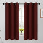 Yakamok Room Darkening Curtains 42x63 inch Length Burgundy Red-Living Room | 2 by Yakamok