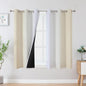 Beige and Greyish White Ombre Blackout Curtains by ESTELARTEXTILER