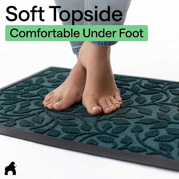 GORILLA GRIP 100% Waterproof All-Season WeatherMAX Doormat 35x23, US Designed - Image 8