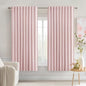 MIULEE Light Pink Back Tab Blackout Curtains 52x63 Inches Long 2 Panels Set | by MIULEE