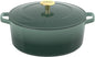 Cuisinart Chef's Classic Enameled Cast Iron Round Covered Casserole (Seafoam Green, 7- Quart)