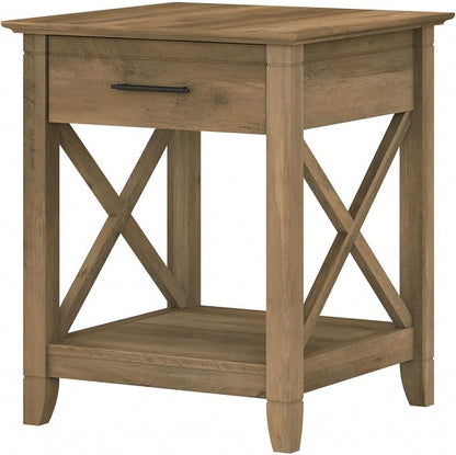 Bush Home End Table with Drawer, Nightstand with Storage, Living Room and by BushHome