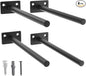 LEOPO Black 4-Pack 8 inch Floating Shelf Brackets, Hidden Shelf Bracket by FinestHomeDecor