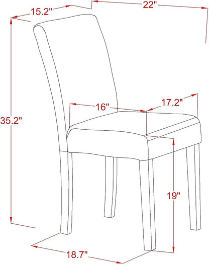 East West Furniture ABP1T61 Abbott Parson Dining Chairs - Image 3