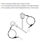 uxcell 1 Pcs Quick Release Pin, 1/4" x 1.77"(Dia. x L) Push-Button Ball Locking Pin 304 Stainless Steel Ring Handle Locking Pin with Wire for Audio Bimini Top Marine, Silver