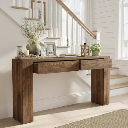 LITTLE TREE Solid Wood 63 Inches Console Table - Image 3