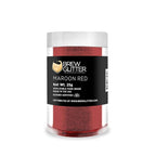 Maroon Red BREW GLITTER Edible Glitter For Drinks, Cocktails, Beer, Garnish Glitter & Beverages | KOSHER & HALAL Certified | 100% Edible & Food Grade | Vegan, Gluten, Nut Free (25g, Maroon Red)