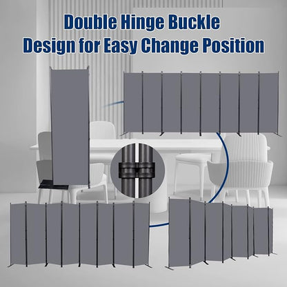 Room Divider 6FT Portable Room Dividers and Folding Privacy Screens, 8 Panel - Image 5