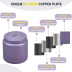 26oz Soup Thermo for Hot Food Kids with Buckle Lid Insulated Vacuum Food Jar Wide Mouth Leakproof Stainless Steel Lunch Container (Purple)
