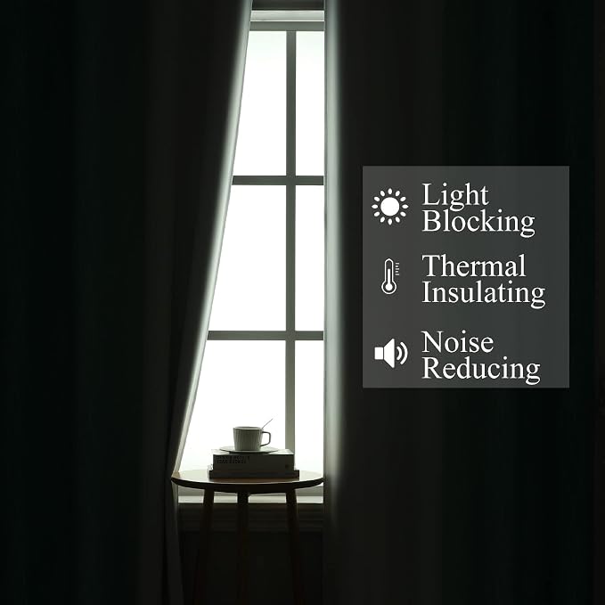 Teal and Grayish White Ombre Blackout Curtains - Image 3