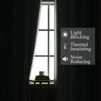 Teal and Grayish White Ombre Blackout Curtains - Image 3