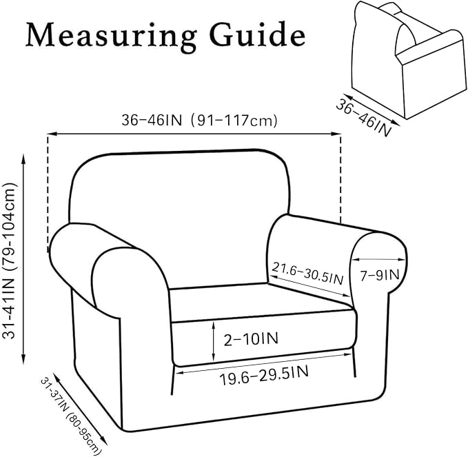 Turquoize 2 Piece Chair Covers Armchair Covers - Image 2