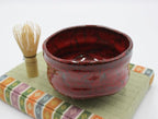 Japanese Traditional Handcrafted Matcha Chawan Tea Bowl Cup Ceremony Tableware Pottery (Tenmoku Beninagare)