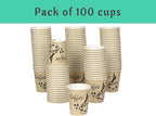 Smygoods Disposable Coffee Cups, To Go Paper Hot Cups, Classic Design (6 OZ, 100 Count) For Hot Beverages, Coffee, Tea, Espresso, Cocoa - Vasos Para Cafe