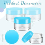 Patelai 4 Pieces Round Wide-mouth Leak Proof Plastic Container Jars with Lids for Travel Storage Makeup Beauty Products Face Creams Oils Salves Ointments DIY Making(1 Ounce,Blue)