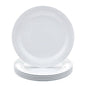 Amazon Basics Melamine (Plastic) Plate, 6 Piece Set, 10.5 in, White