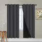 Yakamok Charcoal Grey 100% Blackout Curtains 72 Inches Long 52" Wide 2 PCS | by Yakamok