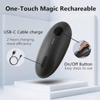 Automatic Electric Can Opener for Seniors for Kitchen:Anyone can Hands Free,One Touch Opener,Durable Blades,Rechargeable, Smooth Edge, Lightweight Small Size, Black