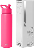 Simple Modern Water Bottle with Straw Lid | Vacuum Insulated Stainless Steel Metal Thermos | Reusable Leak Proof BPA-Free Flask for Sports Gym | Summit Collection | 30oz, Malibu