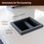 watchget Espresso Knock Box - Built-in Stainless Steel and Silicone Coffee Knock Box Chute, Detachable Rubber Rod, Square Bottomless Waste Bin for Coffee Grounds