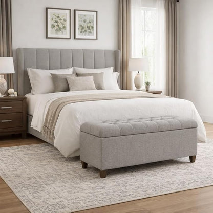 Homepop Home Decor Tufted Ainsley Button Storage Ottoman Bench - Image 2
