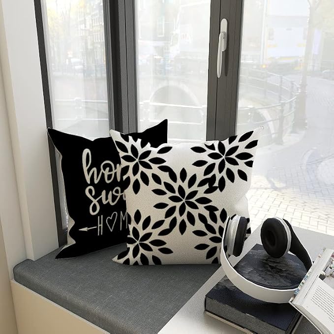 YCOLL Pillow Covers 18x18 Set of 4, Modern Sofa Throw Pillow Cover, Decorative - Image 5