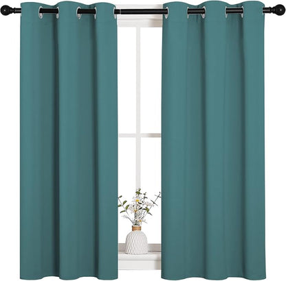 NICETOWN Bedroom Curtain Panels Blackout Draperies, Thermal Insulated Solid - Image 2