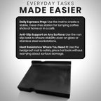 Rattleware Premium Tamping Mat - Non-Slip Espresso Packing Surface, Heatproof, Durable Rubber, Protects Countertops, Kitchen & Coffee Bar Essential (8" x 10")