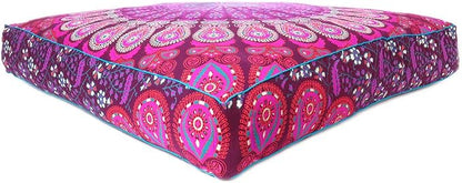 Mandala Floor Pillow Cover Meditation Cushion Seating Throw Hippie Round - Image 3