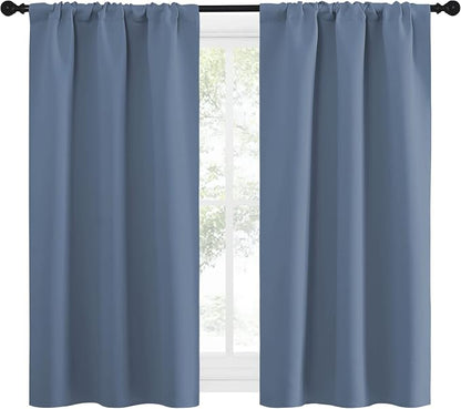 NICETOWN Kitchen Curtains, Short Blackout Curtains & Drapes, Small Window Rod - Image 2