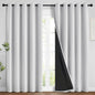 Yakamok Greyish White 100% Blackout Curtains 84 Inches Long, 2 Thick Layers | by Yakamok