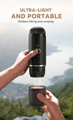 Portable Coffee Maker Travel Espresso Machine 120W Red Color, 19 Bar Pressure 7500mAh Rechargeable Battery Version Portable On the Go for Camping, Driving, Home and Office Travelling