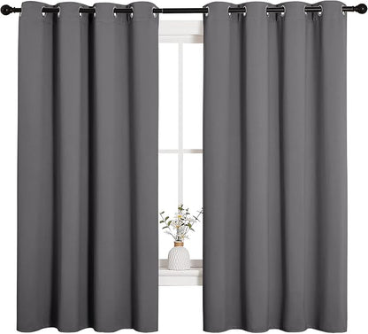 NICETOWN Grey Blackout Curtain Panels - Image 4