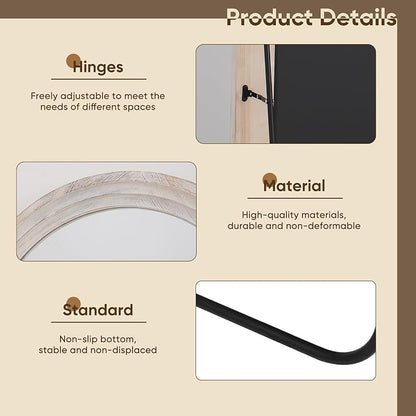 Full Length Mirror, Oversized Stand Up Mirrors Large Wall Mirrors, Wall Mounted - Image 5