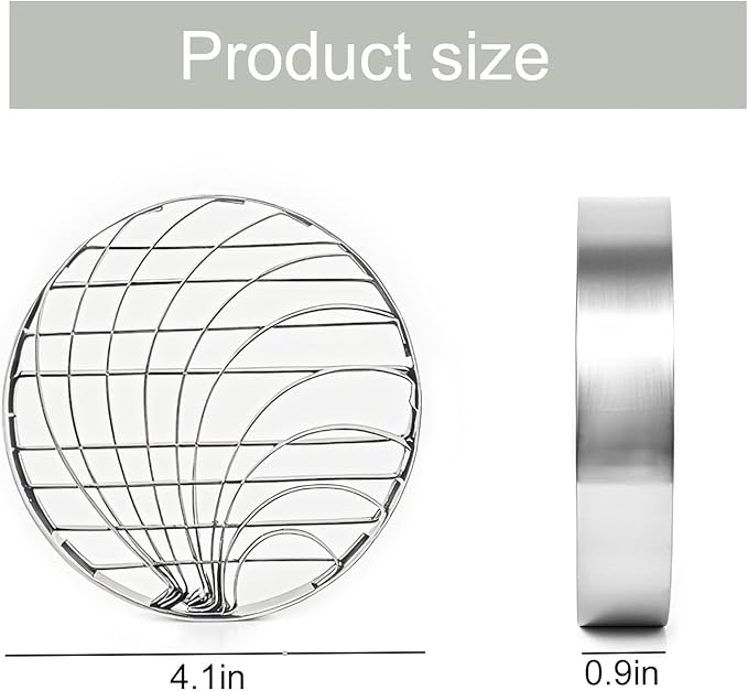 Concha Cutter Mexican Bread Mold - 4.1 Inch Stainless Steel, Two-Sided Concha Stamp for Pan Dulce, Premium Metal Bread Shape Cutter, Cortadora De Pan Mexicano