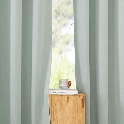 NICETOWN Sage Green Linen Kitchen Curtains 36 inch Length, Decorative Thick - Image 5