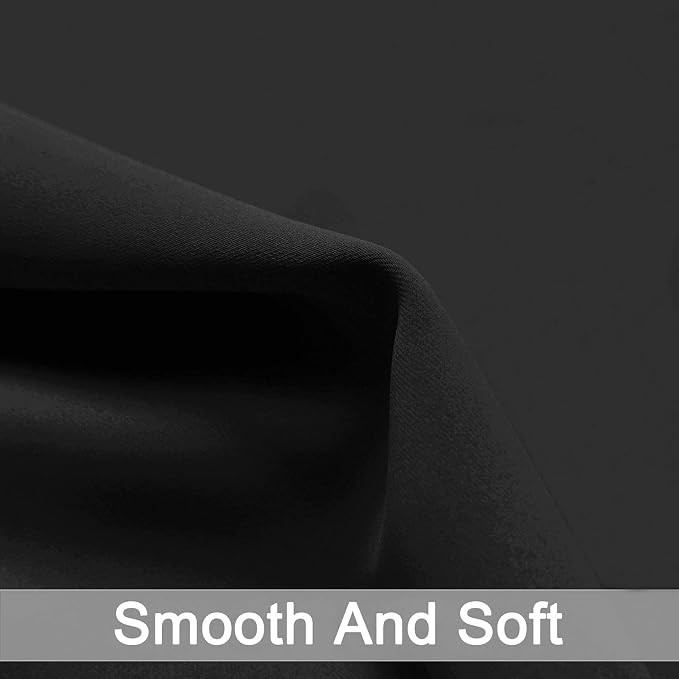 Yakamok Room Darkening Curtains 42x63 inch Length Black-Living Room | 2 panels - Image 4