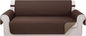Reversible 4 Seater Sofa Cover 91" Large, Chocolate | Couch Cover Furniture by LuxshareHome