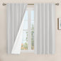 Natural 100% Blackout Linen Curtains 45 Inches 2 Panels, Light Grey | Linen by LAMIT