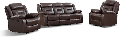EBELLO Faux Leather Recliner Sofa Furniture Set - Image 7