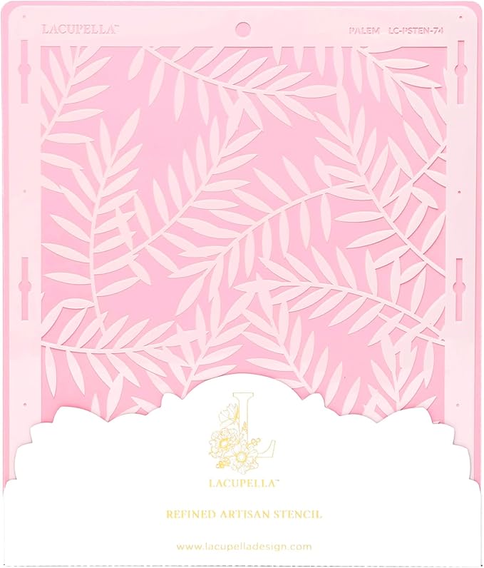 Cake Decorating Stencil for Tall Buttercream Cake, Royal Icing, Ganache, Paint, Airbrush (PALEM)