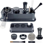 7 Pack Espresso Tamper Station&Coffee Distributor Tamper&Espresso WDT Stirrer&Coffee Tamping&Brush&Coffee Dosing Funnel&Espresso Puck Screen, Espresso Accessories for Bar Home Office (58 mm)