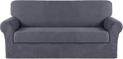 Turquoize Stretch Sofa Slipcover 2 Pieces Sofa Cover Couch Cover by Turquoize