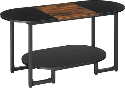 HOOBRO Coffee Table for Living Room, Oval Small Coffee Table - Image 9