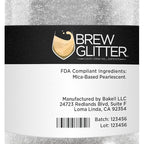 Brew Glitter - Clear Shimmer (50g 1x Jar) | Edible Glitter for Cocktails, Mocktails and Beverages