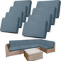 Newwiee 8 Pcs Stretch Patio Outdoor Cushion Covers Replacement, Elastic Fit and by Newwiee